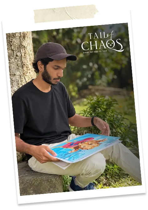 tail of chaos artist deerooven pavaday pet painting mauritius